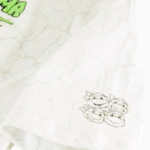 PUMA HOOPS x TMNT Big Kids' Relaxed All-Over Print Tee, PUMA White, extralarge