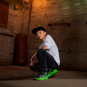 PUMA HOOPS x TMNT Big Kids' Relaxed All-Over Print Tee, PUMA White, extralarge