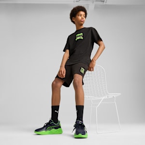 PUMA HOOPS x TMNT Big Kids' Relaxed Shorts, PUMA Black, extralarge
