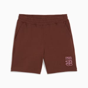 PUMA HOOPS x TMNT Big Kids' Relaxed Shorts, Chocotart, extralarge