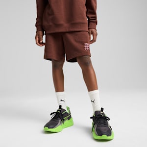PUMA HOOPS x TMNT Big Kids' Relaxed Shorts, Chocotart, extralarge