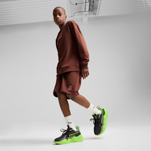 PUMA HOOPS x TMNT Big Kids' Relaxed Shorts, Chocotart, extralarge