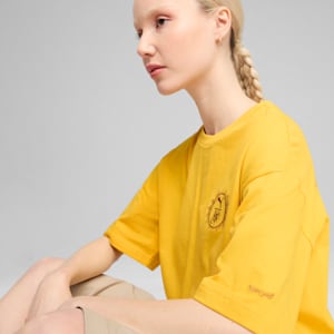 PUMA x HARRY POTTER Men's Oversized Graphic Tee, Yellow Sizzle, extralarge