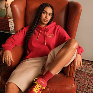 PUMA x HARRY POTTER Relaxed Fit Graphic Training Hoodie, Dark Crimson, extralarge-IND
