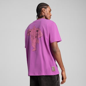 PUMA x TMNT Men's Relaxed Graphic Tee, Wild Berry, extralarge