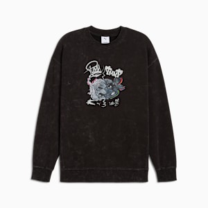 PUMA x TMNT Men's Relaxed Crew Sweatshirt, PUMA Black, extralarge