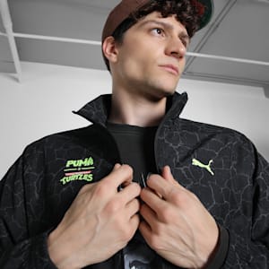 PUMA X TMNT PUMATECH Men's Relaxed Fit Track Jacket, PUMA Black, extralarge-IND
