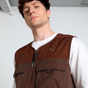 PUMA HOOPS x TMNT PUMATECH Men's Cargo Vest, Chocotart, extralarge
