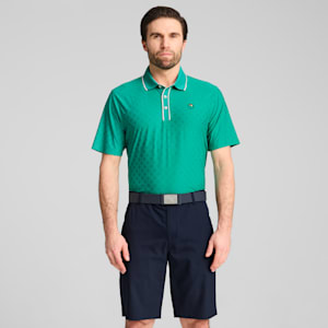 メンズ ゴルフ PUMA x ARNOLD PALMER ティップド ジャガード 半袖 ポロシャツ, Sparkling Green, extralarge-JPN