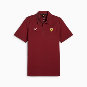 Scuderia Ferrari Race 2 Tone Men's Motorsport Polo, Rosso Corsa, extralarge-IND