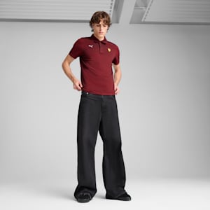 Scuderia Ferrari Race 2 Tone Men's Motorsport Polo, Rosso Corsa, extralarge-IND