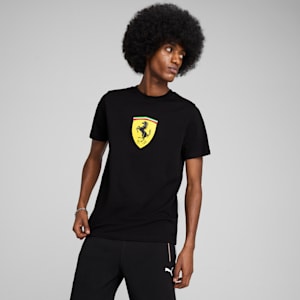 Scuderia Ferrari Race Colored Big Shield Men's Tee, PUMA Black, extralarge