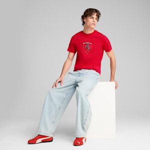 Scuderia Ferrari Race Tonal Big Shield Men's Tee, Rosso Corsa, extralarge