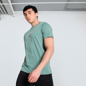Ferrari Race Tl Big Shield Men's Motorsport Tee, Green Moon, extralarge-IND