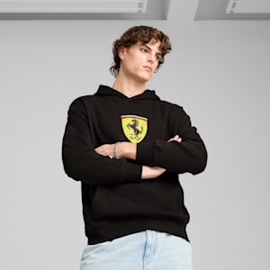 Chandail à capuchon Scuderia Ferrari Race Big Shield Homme, PUMA Black, extralarge