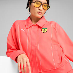 Ferrari Race Women's Relaxed Fit Motorsport Jacket, Peach Frost, extralarge-IND