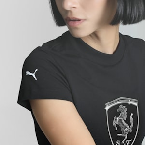 Ferrari Race Big Shield Women's Slim Fit Motorsport Tee, PUMA Black, extralarge-IND