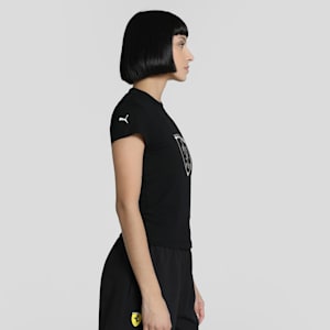 Ferrari Race Big Shield Women's Slim Fit Motorsport Tee, PUMA Black, extralarge-IND