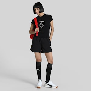 Ferrari Race Big Shield Women's Slim Fit Motorsport Tee, PUMA Black, extralarge-IND