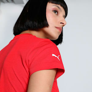 Ferrari Race Big Shield Women's Slim Fit Motorsport Tee, Rosso Corsa, extralarge-IND
