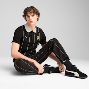メンズ フェラーリ レース プレミアム 半袖 ポロシャツ, PUMA Black, extralarge-JPN