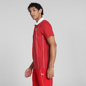 Scuderia Ferrari Race Premium Men's Motorsport Polo, Rosso Corsa, extralarge-IND