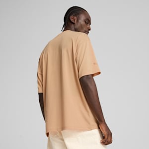 Porsche Legacy Men's Oversized Motorsport Tee, Warm Beige, extralarge-IND