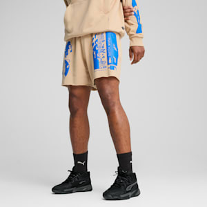 Ancient Roars Terry Relaxed Fit Basketball Shorts, Light Sand, extralarge-IND