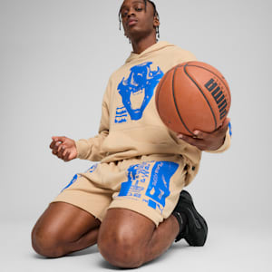 Ancient Roars Terry Relaxed Fit Basketball Shorts, Light Sand, extralarge-IND