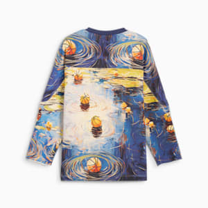 Dylan Exhibit Hockey-Inspired Men's Basketball Sweater, Vivid Blue-AOP, extralarge