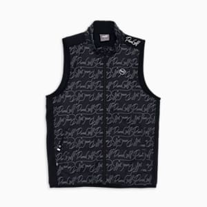 メンズ ゴルフ ストレッチAOP ウーブン フルジップ スウェット ベスト, PUMA Black, extralarge-JPN
