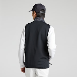 メンズ ゴルフ ストレッチAOP ウーブン フルジップ スウェット ベスト, PUMA Black, extralarge-JPN