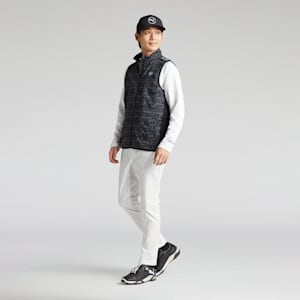 メンズ ゴルフ ストレッチAOP ウーブン フルジップ スウェット ベスト, PUMA Black, extralarge-JPN