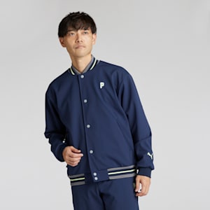 メンズ ゴルフ PC ストレッチ ウィンド ボンバー ジャケット, Deep Navy, extralarge-JPN