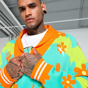 PUMA HOOPS x SCOOBY DOO Men's Basketball Sweater, Aquatic-Lime Smash-AOP, extralarge-IND