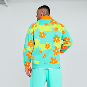 PUMA HOOPS x SCOOBY DOO Men's Basketball Sweater, Aquatic-Lime Smash-AOP, extralarge-IND