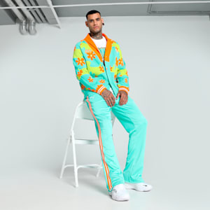 PUMA HOOPS x SCOOBY DOO Men's Basketball Sweater, Aquatic-Lime Smash-AOP, extralarge-IND