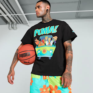 HOOPS x SCOOBY DOO Men's Oversized Fit Basketball Tee, PUMA Black, extralarge-IND