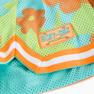 Short PUMA HOOPS x SCOOBY DOO Homme, Aquatic-Lime Smash-AOP, extralarge