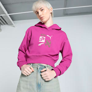 CLASSICS Artisanal Women's Relaxed Fit Hoodie, Magenta Gleam, extralarge-IND