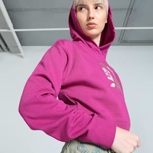 CLASSICS Artisanal Women's Relaxed Fit Hoodie, Magenta Gleam, extralarge-IND