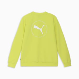 メンズ ゴルフ サークルキャット ダブルニット クルー ネック トップス, Lime Sheen, extralarge-JPN