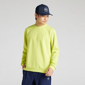 メンズ ゴルフ サークルキャット ダブルニット クルー ネック トップス, Lime Sheen, extralarge-JPN
