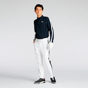 メンズ ゴルフ PF ストレッチ サーモ テーパード ライン 長袖 ポロシャツ, PUMA Black, extralarge-JPN