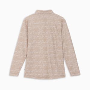 メンズ ゴルフ ストレッチ ピケ AOP 長袖 ポロシャツ, Alabaster, extralarge-JPN