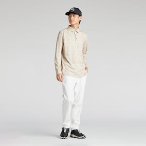 メンズ ゴルフ ストレッチ ピケ AOP 長袖 ポロシャツ, Alabaster, extralarge-JPN