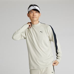 メンズ ゴルフ PF ストレッチ ピーチ スムース モックネック 長袖 シャツ, Desert Dust, extralarge-JPN