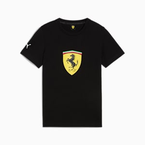 Scuderia Ferrari Race Colored Big Shield Big Kids' Tee, PUMA Black, extralarge