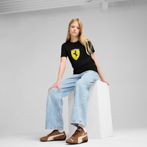 Scuderia Ferrari Race Colored Big Shield Big Kids' Tee, PUMA Black, extralarge