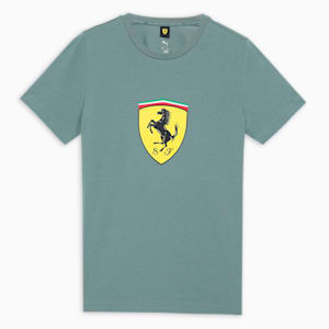 Scuderia Ferrari Race Colored Big Shield Motorsport Youth Tee, Green Moon, extralarge-IND